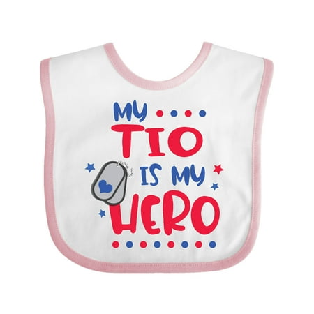 

Inktastic Memorial Day My Tio is My Hero Gift Baby Boy or Baby Girl Bib