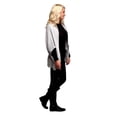 thumbnail image 4 of Shimmer Wrap Shawl Scarf Sweater Shrug with Tassles Grey, 4 of 5
