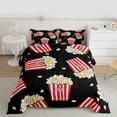 thumbnail image 2 of Feelyou Kawaii Popcorn Child Queen Comforter Set, Vintage Film Theater Bedding Sets, Family Cinema Theme Reversible Bedding Comforter Set, Lightweight Room Decor, 3pcs, 2 of 8