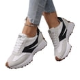 thumbnail image 2 of YOUYEDIAN Sneakers for Women Fashion Lace-up Comfy Versatile Round Toe Breathable Sneakers Casual Outdoor Sport Platform Shoes, 2 of 5