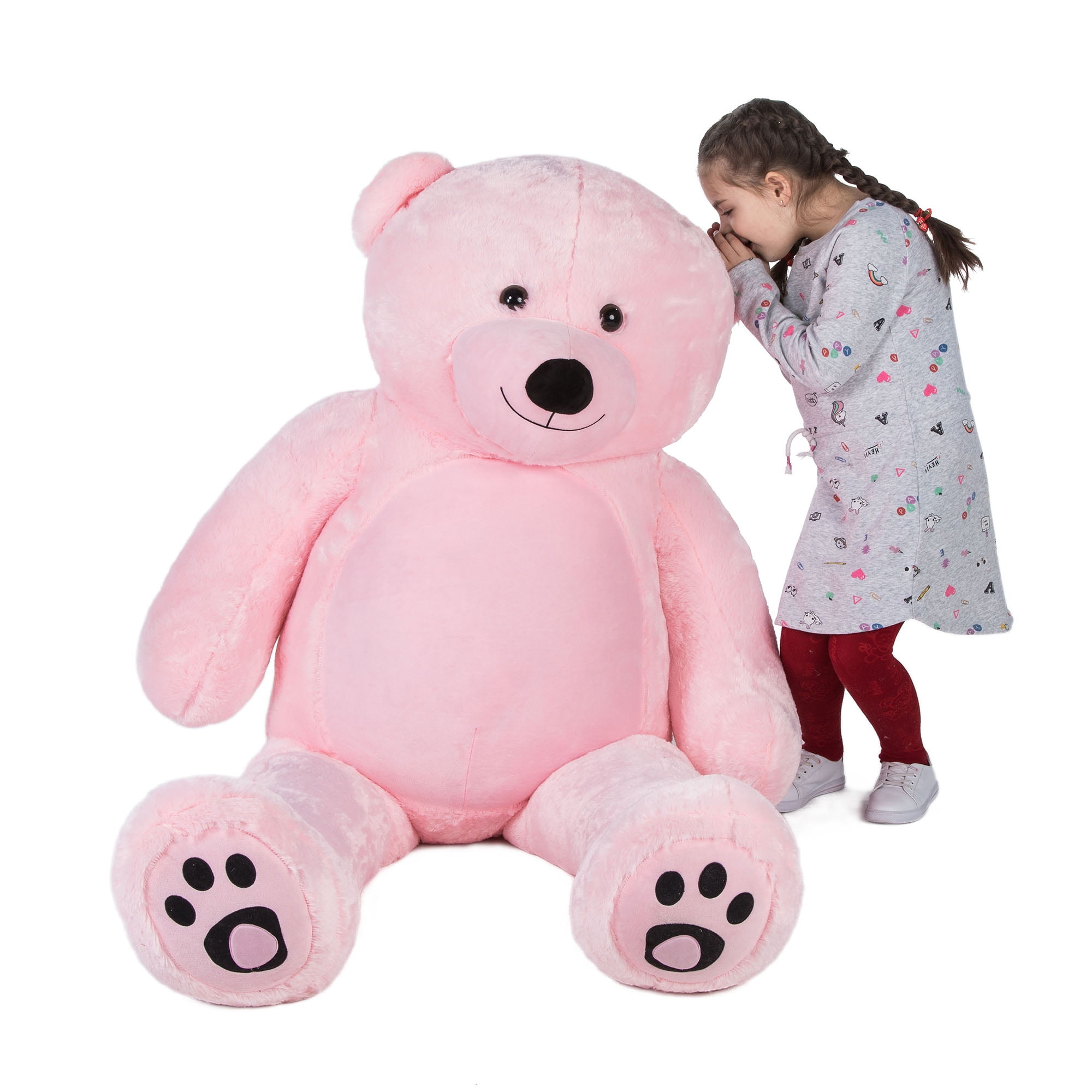 christmas teddy bear with year on foot