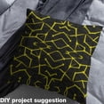 thumbnail image 2 of Homewish Neon Yellow Stripes Fabric by the Yard 2 Yards for Kids, Modern Abstract Sewing Fabric, Futuristic Checkered Fabric for Sewing, Luxury Bedroom Decor, 2 of 6
