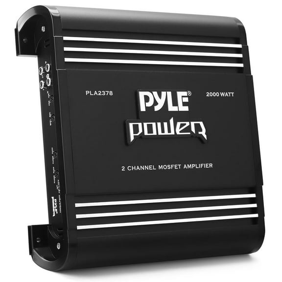Pyle PLA2378 2 Channel Bridgeable Thermal Protection Vehicle Audio Amplifier, Multicolor, 6.55 lbs