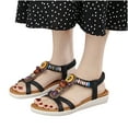 thumbnail image 4 of Sandalias de verano para mujer, sandalias planas sin cordones, zapatos romanos de cristal, sandalias informales con punta abierta Wmkox8yii  nm7306, 4 of 9