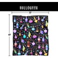 thumbnail image 6 of Halloween Blanket Haunted Sherpa Throw Black with Colorful Potions Flannel Cute Unique Design Halloween Fleece Blankets and Throws (50" x 60"), 6 of 6