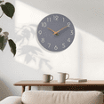 thumbnail image 4 of Wall Clock 12 Inch Silent Non Ticking Battery Operated Wooden Gray Modern Office Simple Minimalist Clock Decorative for Kitchen Home Bathroom Living Room, 4 of 9