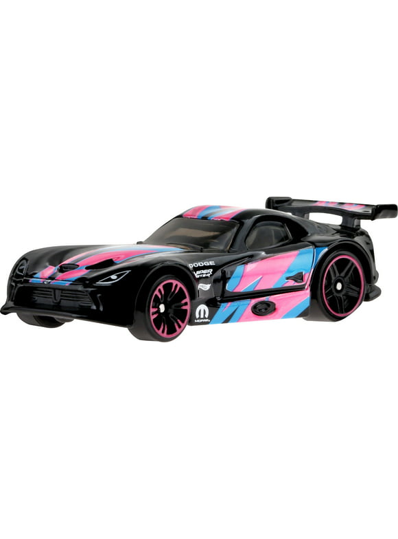 Hot Wheels Cars, Neon Speeders, 1 Die-Cast Toy Car in 1:64 Scale with Neon Designs