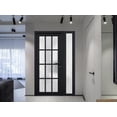 thumbnail image 5 of Front Exterior Prehung FiberGlass Door Frosted Glass / Manux 8312 Matte Black / Side Exterior Window / -W36+12" x H80"-Right-hand Inswing, 5 of 6