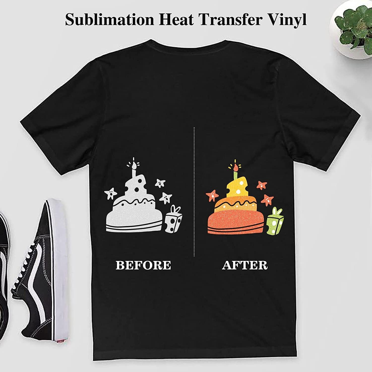 HTVRONT White 10" x 6FT Glitter Heat Transfer Vinyl Iron on HTV Vinyl for Cutting Machine T-shirt