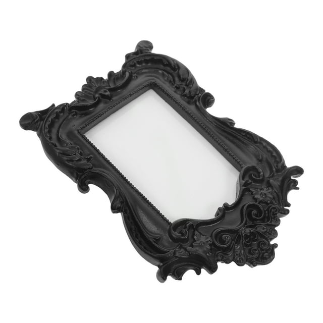 GOOHOCHY Small Vintage Frame Mini Picture Frame Black Resin Memory Display for Tabletop 1Set
