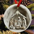 thumbnail image 5 of Adornos colgantes redondos de acrílico para Navidad, de 8 cm, para el belén, de acrílico transparente de colores, para puertas y ventanas del árbol de Navidad., 5 of 5