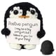 thumbnail image 5 of Penguin Crochet Doll with Positive Card - Cute Crochet Doll Gray, 5 of 5