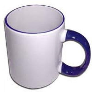 Mugsie 4 Pcs 11oz Dark Blue Inside & Handle Sublimation Mugs with Foam Support Boxes