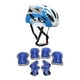 thumbnail image 3 of Casco y rodilleras para niños, coderas y muñequeras, ligeros y transpirables. Azul, 3 of 9