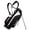 Black/White, variant on Ram 9” Golf Stand Bag Lightweight 5-Way Divider Golf Bag with 6 Pockets Rain Hood 4-Point Shoulder Strap Black