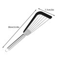 thumbnail image 3 of Blasgw Stainless Steel Steak Frying Fish Spatula, Fan-shaped Spatula, Silicone Spatula, Non Stick Pan, Special Pancake Spatula Black, 3 of 3