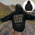 thumbnail image 4 of Christian Hoodies for Women 2025 Faith Over Fear Hoodie Christian Hoodie with Pockets Hooded Sweatshirt Women Pullover, 4 of 8