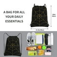 thumbnail image 2 of Naloa Golden Spider Web Drawstring Backpack String Bag Cinch Water Resistant for Gym Shopping Sport Yoga, 2 of 6