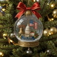 thumbnail image 5 of WKSCLPAI USA Commemorative Christmas Ornament Historic Anniversary 250-year Milestone of the United States Hanging Decorations for Christmas Tree, 2D Patriotic Ball Ornament, 5 of 6