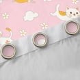thumbnail image 4 of Manfei Kids Children Kawaii Cats Blackout Curtains Set of 2 (52x84 Each),Dreamy Princess Window Curtains,Floral Flowers Animal Curtains and Drapes,Luxury Bedroom Decor, 4 of 6