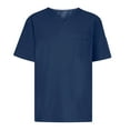 thumbnail image 4 of TBWNWG V-Neck Pocket Tee for Men Work Shirt with Short Sleeves Comfortable Casual Top,Sizes 2XL, 4 of 8