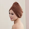 thumbnail image 6 of NUZYZ Women Microfiber Hair Drying Shower Cap Turban Bath Towel Head Wrap Hat, 6 of 8