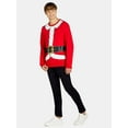 thumbnail image 2 of Holiday Time Men's & Big Men's Christmas Santa Suit Crewneck Fleece Sweatshirt, Sizes XS-3XL, 2 of 5