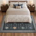 thumbnail image 3 of TURCURNO Black 4x6 Area Rug, Vintage Boho Medallion Washable Non Slip Low Pile Living Room Rug Distressed Rug Indoor Retro Carpet for Bedroom Office Entryway, 3 of 11