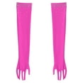 thumbnail image 6 of Choomomo Girls Sequin Fringed Dresses Tassel Skirted Leotard Latin Dance Outfits with Gloves Party Bodysuit Hot Pink 16, 6 of 7