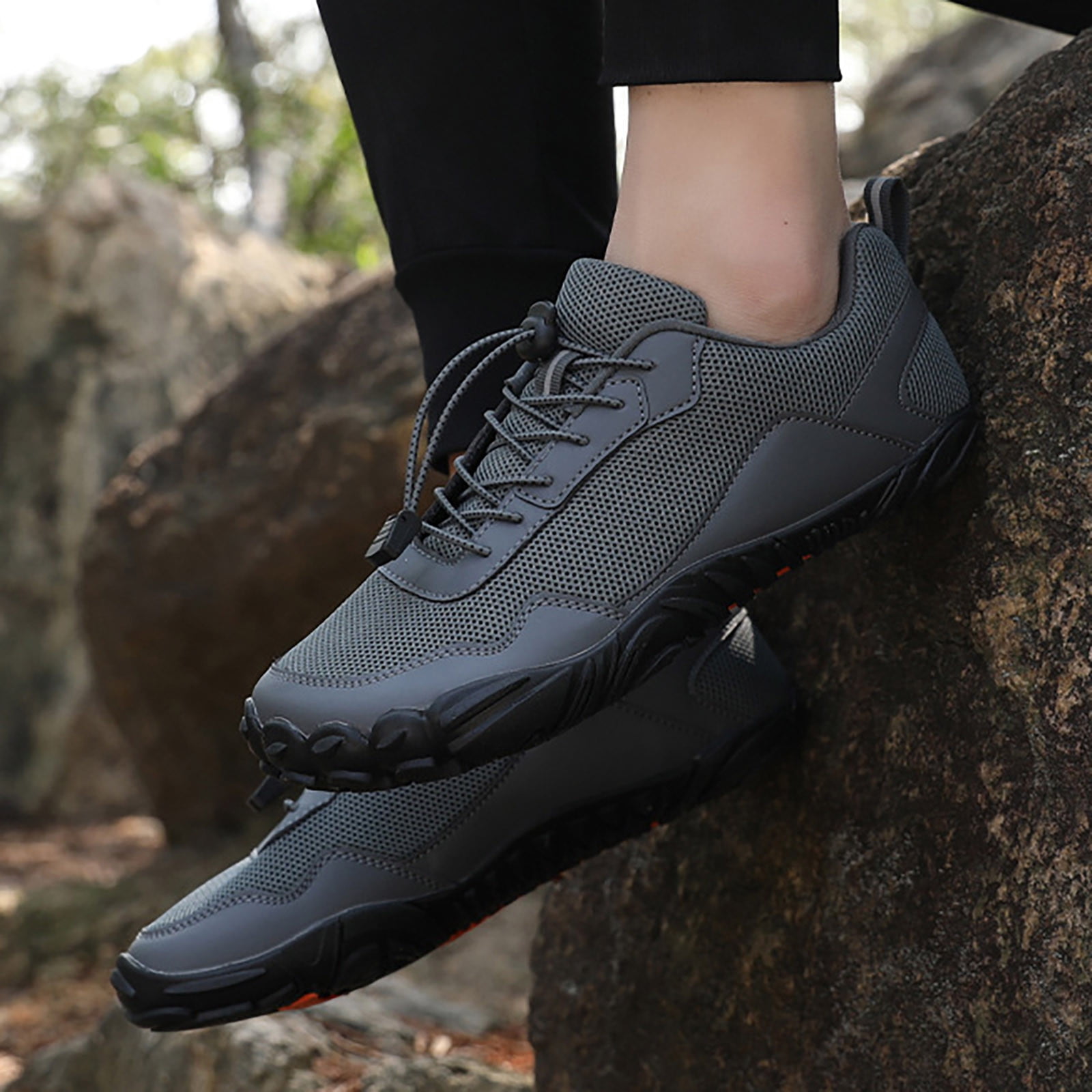 Gubotare Womens Athletic Shoes Hike Footwear Barefoot Shoes, Pro Barefoot Shoes Women Men, Athletic Hiking Shoes (Grey,8.5)