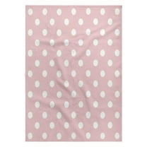 3dRose, Pale Pink and White Polka Dot Print, 22x30 Bath Hand Pool Towel