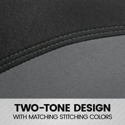 BDK UltraSleek Gray Seat Covers for Cars, Two-Tone Front Seat Covers with Matching Back Car Seat Cover, Made to Fit Most Auto Truck Van SUV, Interior Car Accessories, Car Seat Covers Full Set