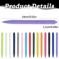 thumbnail image 3 of Clearance Retractable Silent Gel Pens, Purple Barrel, Medium Point (0.5mm), Quick Dry Gel Ink Pens for Home, Office, Journaling, Writing, Note-Taking, Teacher Supplies, 5ml, 3 of 5