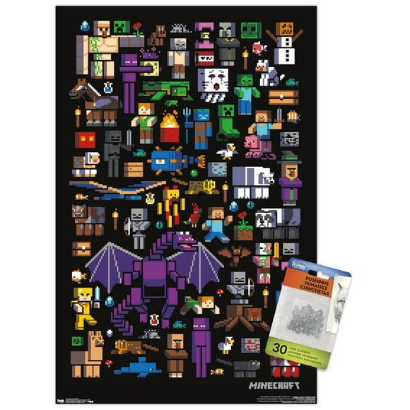 Minecraft - Mobbery Wall Poster, 22.375" x 34"