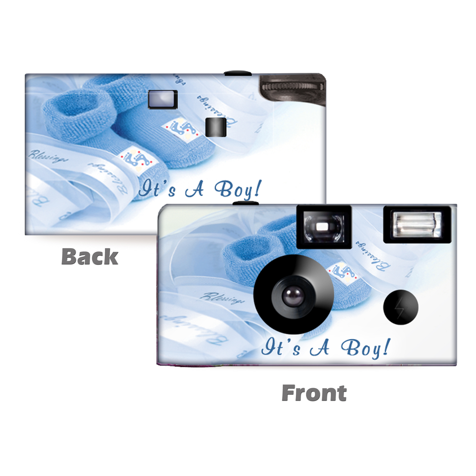 5packBaby Boy Booties Disposable Cameras, free shipping, Baby Shower Cameras, Baby Cameras from
