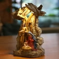 thumbnail image 3 of Zayton Nativity Set 9'' Holy Family Figurine Holiday Decoration Christmas Gift Multi-color Traditional with LED, 3 of 4