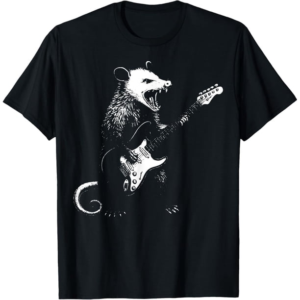 Funny Possum Playing Guitar - Camiseta de regalo para hombres y mujeres