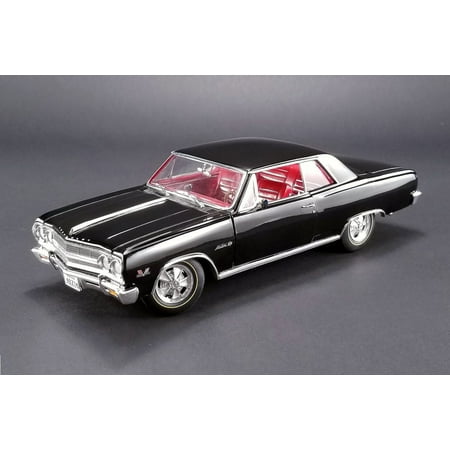 Chevelle Malibu Trunk (1965 Chevy Chevelle Z16 (Malibu SS 396), Black w/ Red Interior - Acme 1805301 - 1/18 Scale Diecast Model Toy)