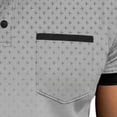 thumbnail image 6 of FAWUUDO Men's Print Shirts Half Button Lapel Collar Casual Silm Fit Short Sleeve with Pocket Gray, 6 of 6