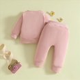 thumbnail image 5 of TOWED22 Baby Toddler Girls Cute Winter Outfits 2 Piece Long Sleeve Sweatshirt and Joggers Pants Set Print Clothes(Pink,2-3 Y), 5 of 6