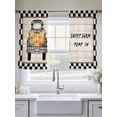 thumbnail image 5 of Sweet Farm Sheer Curtains 54 inches Long, Thanksgiving Pumpkin Truck Black Plaid Wood Grain Light Filtering Sheer Window Curtains Rod Pocket Voile Drapes for Bedroom Living Room, 2 Panels 52"W x 54"L, 5 of 7