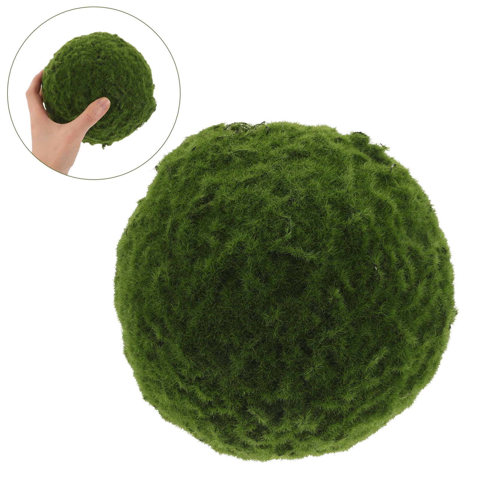 Worgeous Faux Green Moss Ball for Home Decor DIY Holiday Display Realistic Artificial Moss Plant for Party Wedding Vase Filler Foam Grass Ball for Decoration