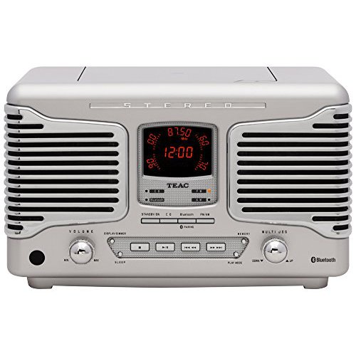 Teac SLD800BT Retro Bluetooth AM/FM Radio Alarm Clock with CD Player