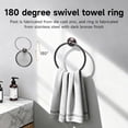 thumbnail image 4 of Classic 4-Piece Bathroom Accessories Set, 24-inch Towel Bar, Toilet Paper Holder, Towel Ring, and Robe Hook, Durable Zinc Alloy & Stainless Steel, (Oil Rubbed Bronze Finish), 4 of 7