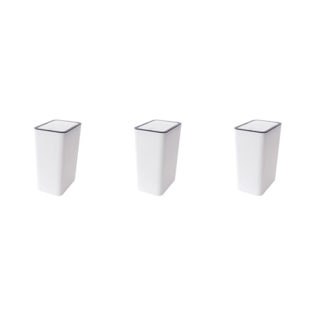 Baohd 1/2/3 Slim Trash Can - Easily Fit In Gap Simple And Classic Modern PP Rectangular Trash Bathroom White S 3PCS