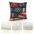 thumbnail image 4 of Retro American Flag Pillow Covers  with Zipper Stripe and Star Patchwork Decorative Pillow Covers Soft Outdoor Bed Living Room, 4 of 5