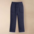 thumbnail image 5 of IMENGL Casual Cropped Pants for Women Soft Linen Summer Nine Quarter Muslim Lightweight Trousers Loose Women's Wide Leg Pant,M-XXXL, 5 of 5