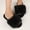 Black, variant on Women's slipper Winter Fuzzy Fluffy Fleece Slippers Indoor Cozy Shoes With Sole for Home Comfort And Warmth Black