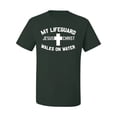 thumbnail image 2 of My Lifeguard Walks on Water Jesus Christ Bible | Mens Inspirational/Christian Graphic T-Shirt, Forest Green, 3XL, 2 of 3