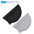 thumbnail image 3 of Unique Bargains Silicone Swim Caps Unisex NonSlip Pool Caps Waterproof Swimming Hats Black Grey 2 Pack, 3 of 5